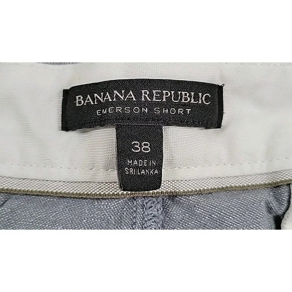 Banana Republic Emerson Shorts LIGHT BLUE  Men's 38 Chino Flat Front Cotton‎